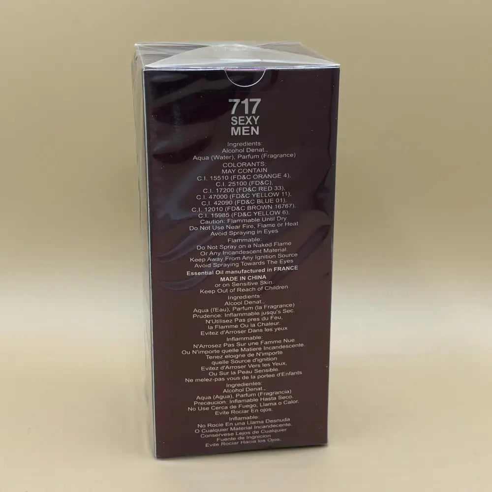 717 Sexy Men (SP) Eau De Parfum Spray Amber Woody fragrance for 3.4 fl oz - Perfume