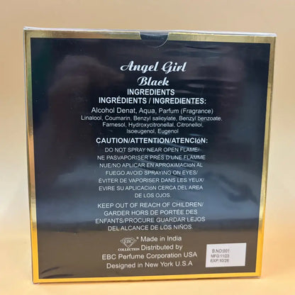 Angel Girl Black Eau De Parfum Natural Spray 3.4oz - Perfume