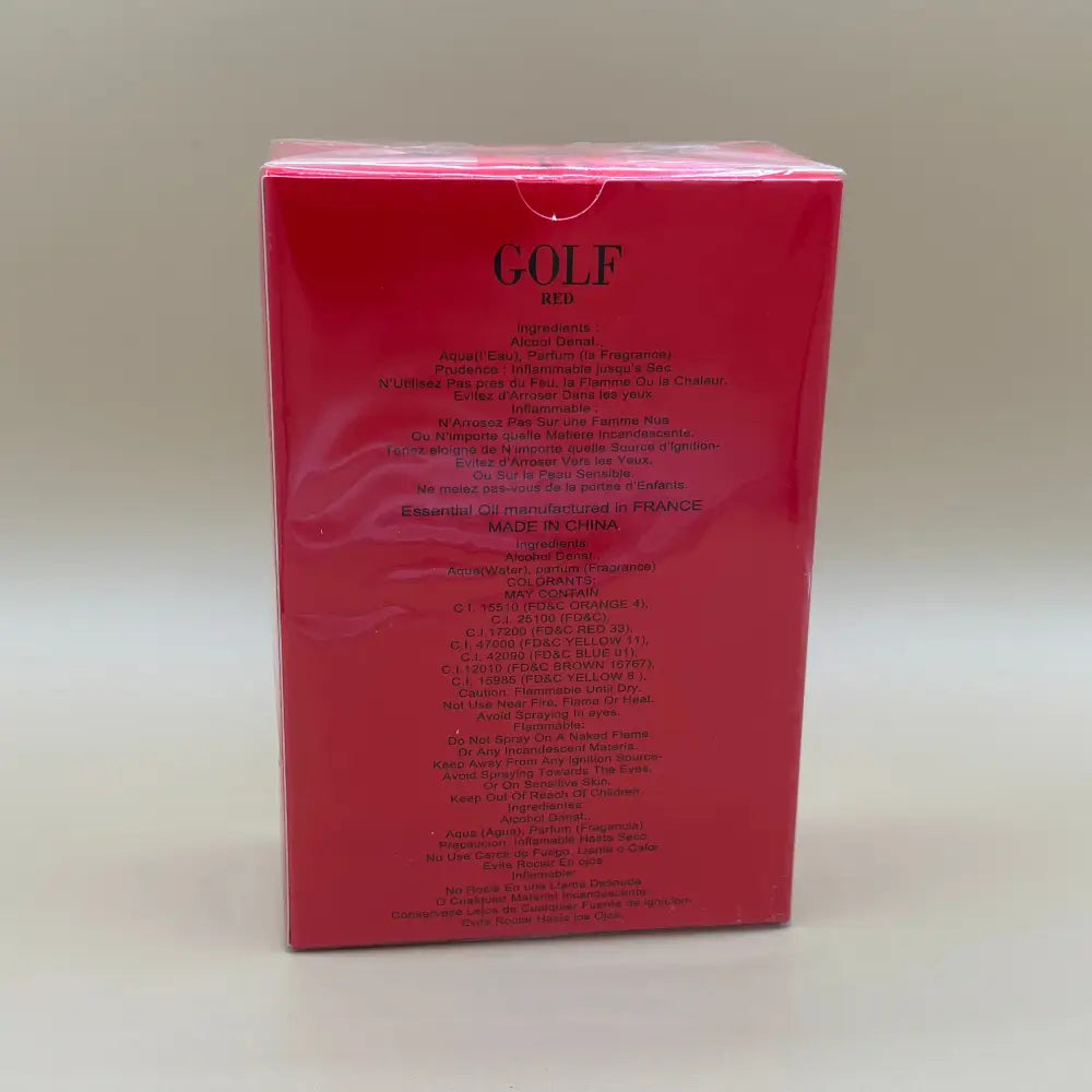 Golf Red Mens Perfume Eau De Parum 3.4 fl oz - Perfume